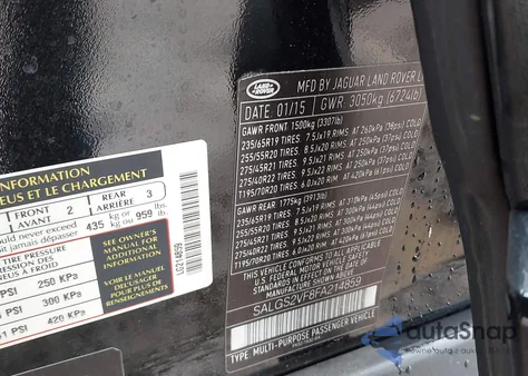 2015 Land Rover Range Rover 3.0L V6 Supercharged Hse from USA, damaged, VIN SALGS2VF8FA214859